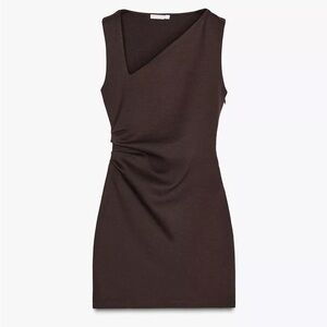 Zara mini dress with ruching